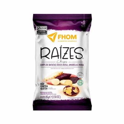 Chips Fhom Raizes Batata Doce Mix 45G preço